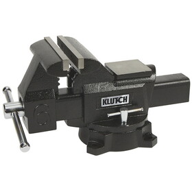 Klutch Heavy-Duty Carbon Steel Bench Vise - 6in Jaw Width & 6in Jaw Capacity