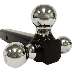 Ultra-Tow 54132.ULT 2" Tri-Ball Solid Tube Mount - Class 4 & Chrome