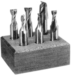 MEDA - SUPERIOR IMPORT 0824204 All 3/8" Shank, 1 of each 2F& 4F; 1/8 x 3/8, 5/32 x 3/8, 3/16 x 3/8, 1/4 x 3/8, 5/16 x 3/8, 3/8 x 3/8", 12 pieces 2F & 4F H.S.S.