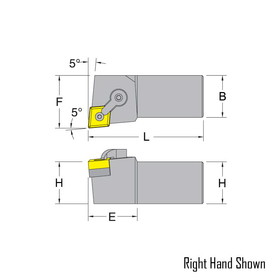 DORIAN TOOL USA 6150121 MCLNL 12-4B, Shank: 0.750", OAL: 4.5", Head: 1.000", Use with CNM Insert: 43_, LH