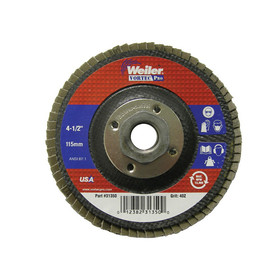 WEILER 7131345 4-1/2" Dia, 7/8" Arbor Hole, 60 Zirconlum Grit Size, 13,000 Max. RPM