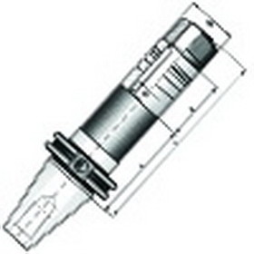 Bison 7191510 V-Flange Stub Arbor Holders,Taper 50 / 1&quot; Arbor Dia. / 4 (A) / 1-1/2 (d1) / 7.0 (L) / 2 (B)