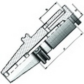 Bison 7192415 V-Flange Semi Flush Slitting Saw Holders,Taper 40 / 1-1/4&quot; Arbor Dia. / 4 (A) / 1.77 (B)