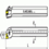 PAFANA EUROPEAN 7602042 SI-MCLNL 20-4, Shank: 1-1/4", Min Bore: 1.530", OAL: 14", Center Line F: .765", Use with CNM Insert: 43_, LH