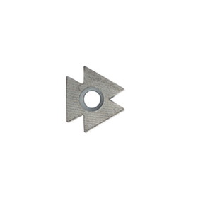 SHAVIV 7702080 D80, Solid Carbide Blade used to deburr sheet metal up to 3mm (0.12") thick. Can be used to scrape flat surfaces. Six cutting edges.