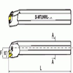 PAFANA EUROPEAN 7830201 SI-MTUNR 20-3, Shank: 1-1/4", Min Bore: 1.530", OAL: 14", Center Line F: .765", Use with TNM Insert: 33_, RH