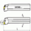 PAFANA EUROPEAN 7830241 SI-MTUNR 24-3, Shank: 1-1/2", Min Bore: 2.060", OAL: 14", Center Line F: .890", Use with TNM Insert: 33_, RH