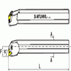 PAFANA EUROPEAN 7831201 SI-MTUNR 20-4, Shank: 1-1/4", Min Bore: 1.530", OAL: 14", Center Line F: .765", Use with TNM Insert: 43_, RH