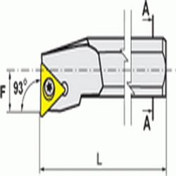 PAFANA EUROPEAN 8840122 SI-STUCL 12-3, Shank: 3/4", Min Bore: .845", OAL: 10", Center Line F: .422", Use with TC_T Insert: 32.52, LH