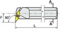 PAFANA EUROPEAN 8871222 SI-SVUCL 12-2, Shank: 3/4", Min Bore: 1-1/4", OAL: 10", Center Line F: .625", Use with VC_T Insert: 221, LH