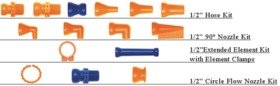 LOC-LINE USA 9251832 1/2" 90 DegreeNozzle Kit 1 of each: 1/4", 3/8", 1/2" & Spray Bar Nozzles