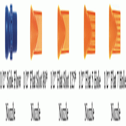 LOC-LINE USA 9251844 1/2" Flat Nozzle Assortment Pack 1 of each: 1/2" Flat Slot 80, 1/2" Flat Slot 125, 1/2" Flat 5 Hole & 1/2" Flat Slot 7 Hole Nozzles