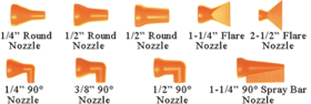 LOC-LINE USA 9259862 3/8" Round Nozzles 50 Pack