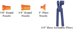 LOC-LINE USA 9261507 3" Flare Nozzles 2 Pack