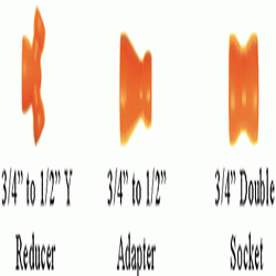 LOC-LINE USA 9261512 3/4" to 1/2" Y Reducers 2 Pack