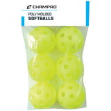 Champro CSB-51C 6 Pack - Yellow Poly Softballs