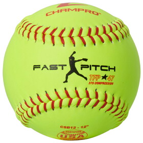Champro CSB12 Asa/Usa Softball 12" Fast Pitch - Leather Cover .47 Cor
