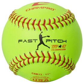 Champro CSB13 Asa/Usa Softball 11" Fast Pitch - Leather Cover .47 Cor