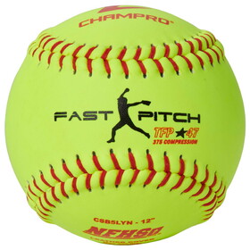 Champro CSB5LYN Nfhs - 12" Fast Pitch - Leather Cover .47Cor