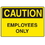 Seton 00411 OSHA Caution Signs - Employees Only, Price/Each