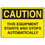 Seton 00681 OSHA Caution Signs - Equipment Starts Stops Automatically - English or Spanish, Price/Each