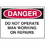 Seton 02034 OSHA Danger Signs - Do Not Operate Man Working On Repairs, Price/Each