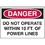 Seton 02634 OSHA Danger Signs - Do Not Operate Within 10 ft. Of Power Lines, Price/Each