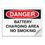 Seton 02663 OSHA Danger Signs - Battery Charging Area No Smoking, Price/Each