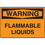 Seton 06123 OSHA Warning Signs - Warning Flammable Liquids, Price/Each