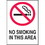 Seton No Smoking In This Area Signs - 10&quot;W x 14&quot;H, Price/Each