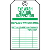 Seton 15721 Safety Inspection Tags - Eye Wash Station