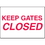 Seton 17283 Keep Gates Closed Gate Directional Signs, Price/Each