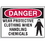 Seton 17574 Hazard Warning Labels - Danger Wear Protective Clothing, Price/5 /Label