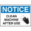 Seton 18205 OSHA Notice Signs - Notice Clean Machine After Use, Price/Each