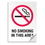 Seton 20249 No Smoking In This Area Sign - Aluminum, Plastic or Vinyl Sign (w/Graphic), Price/Each
