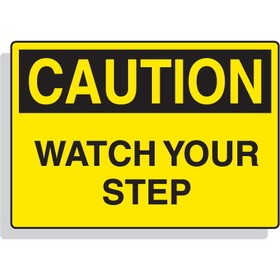 Seton Magnetic OSHA Signs - Caution - Watch Your Step