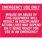 Seton 22079 Mini Fire Extinguisher Decals - Emergency Use Only