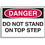 Seton 23063 Hazard Warning Labels - Danger Do Not Stand On Top Step, Price/5 /Label