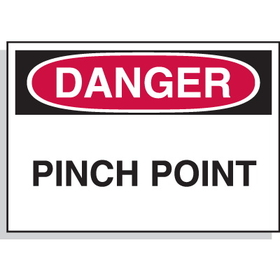 Seton 23067 Hazard Warning Labels - Danger Pinch Point