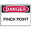 Seton 23067 Hazard Warning Labels - Danger Pinch Point, Price/5 /Label