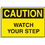Seton 23089 Hazard Warning Labels - Caution Watch Your Step, Price/5 /Label