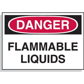 Seton 23113 Hazard Warning Labels - Danger Flammable Liquids