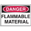 Seton 23124 Hazard Warning Labels - Danger Flammable Material, Price/5 /Label