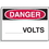 Seton 23145 Hazard Warning Labels - Danger _____ Volts, Price/5 /Label