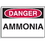 Seton 23155 Hazard Warning Labels - Danger Ammonia, Price/5 /Label