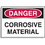 Seton 23179 Hazard Warning Labels - Danger Corrosive Material, Price/5 /Label