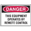 Seton 23194 Hazard Warning Labels - Danger This Equipment Operates By Remote Control, Price/5 /Label