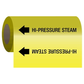 Seton 25140 Self-Adhesive Pipe Markers-On-A-Roll - Hi-Pressure Steam