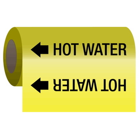 Seton 25141 Self-Adhesive Pipe Markers-On-A-Roll - Hot Water