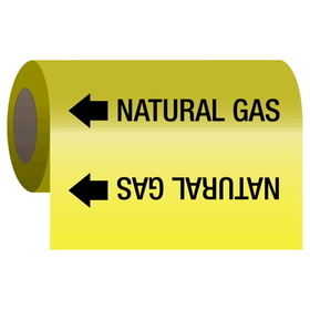 Seton 25145 Self-Adhesive Pipe Markers-On-A-Roll - Natural Gas